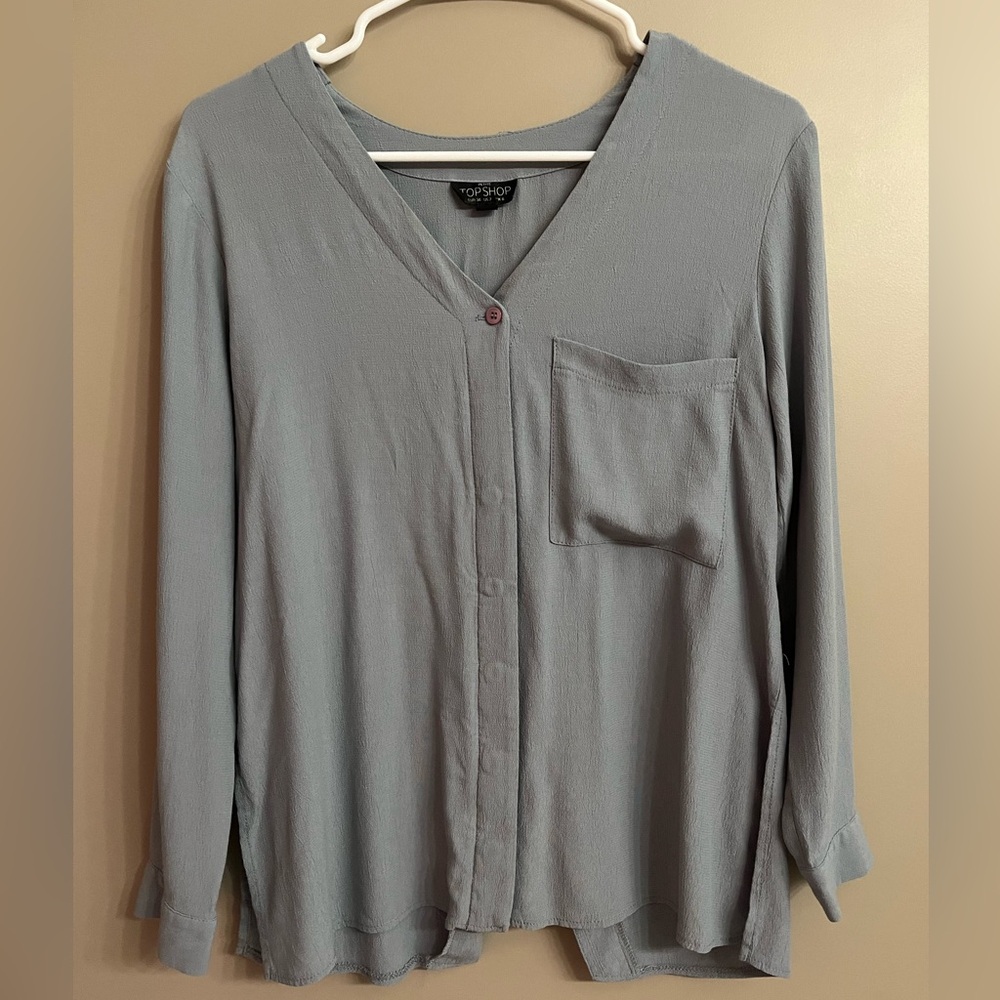 Topshop long sleeve blouse